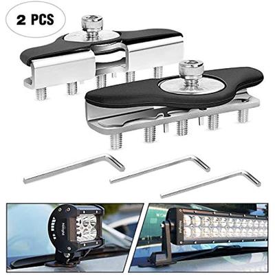 Led Işık Çubuğu Montaj Braketleri 2 Adet Evrensel Başlık Led Çalışma Işığı Led Bölme Suv Kamyon Off Road için Montaj Braketi Kelepçe Tutucu Yüklü Matkap Gerekmez