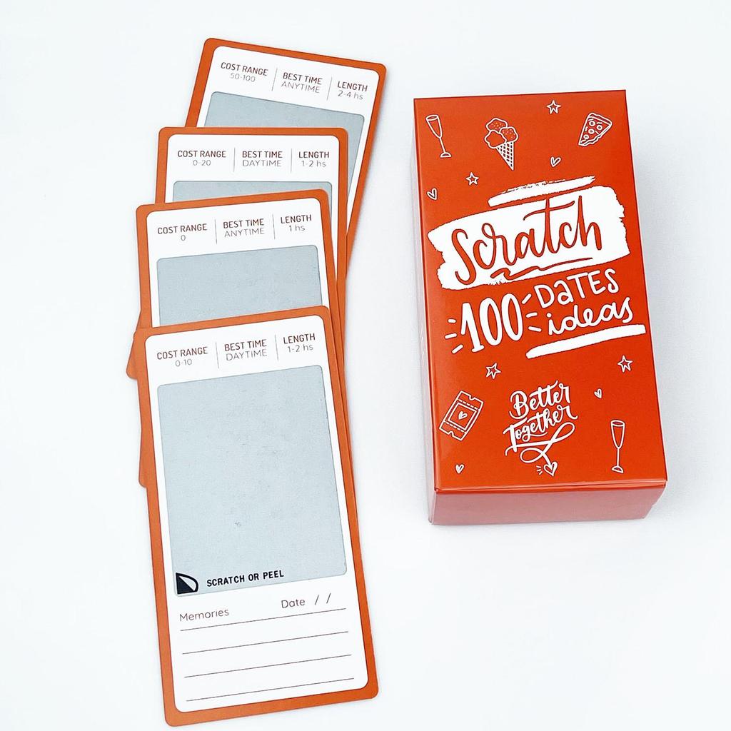 100 Date Ideas: Couples Scratch-Off Challenge & Q&A Intimate Game