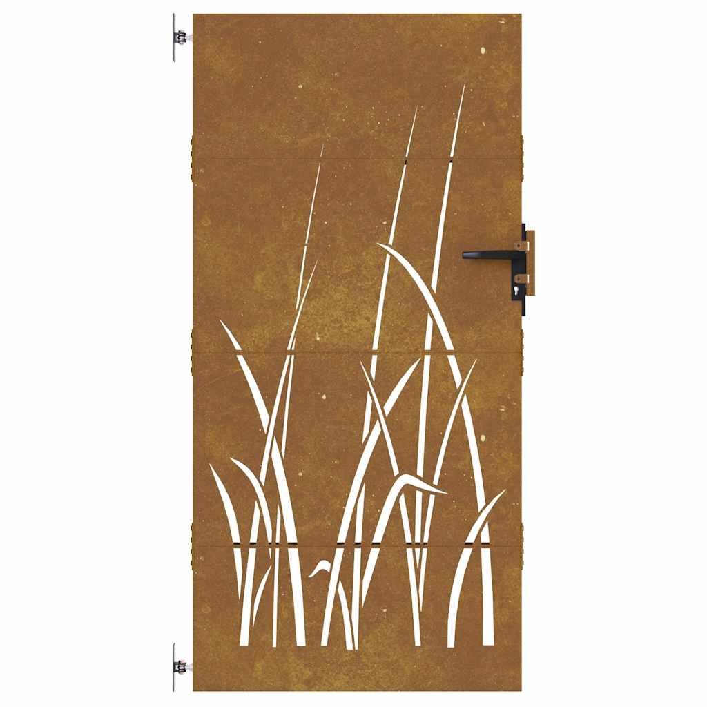 Garden Gate 85 X 200 Cm Corten Steel Grass Design