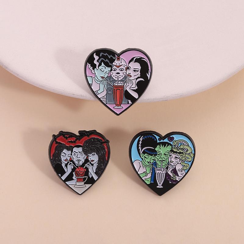 Horror Movie Character Enamel Pins Thrilling Mask Film Killer Halloween Brooches Lapel Backpack Badge Jewelry Gifts for Friends