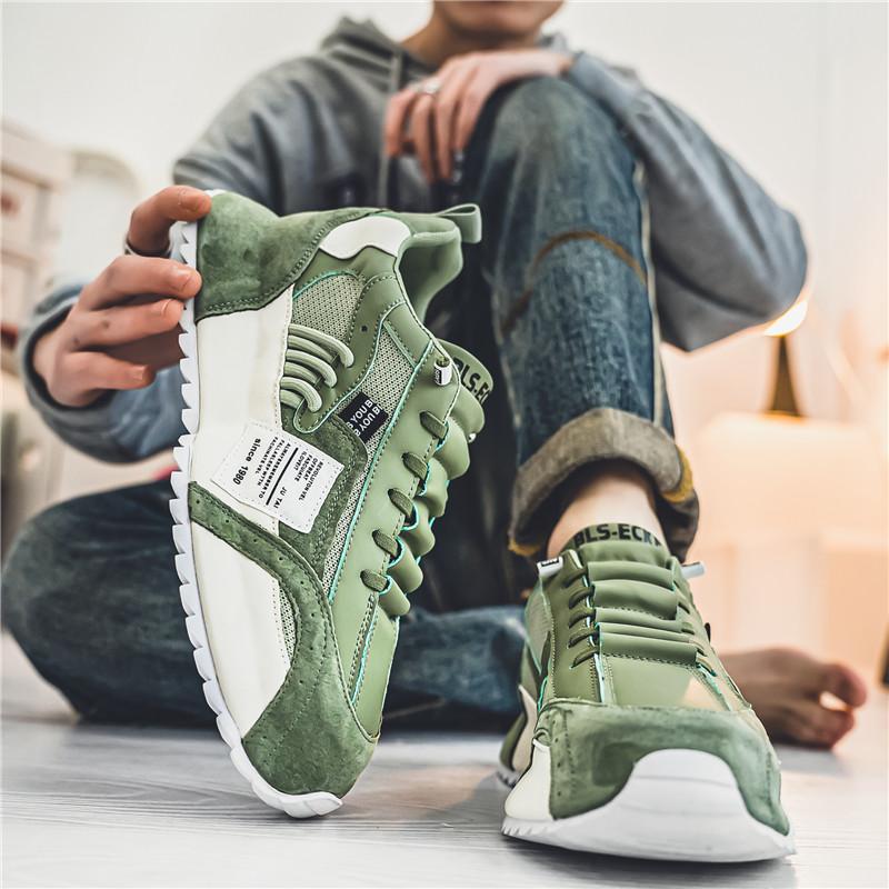 Herresko Innpakket Sko Sneakers Utendørs Fritidssko Pustende Meshsko Studenter Gåsko Flate Sko Lav Topp Zapatos De Hombre
