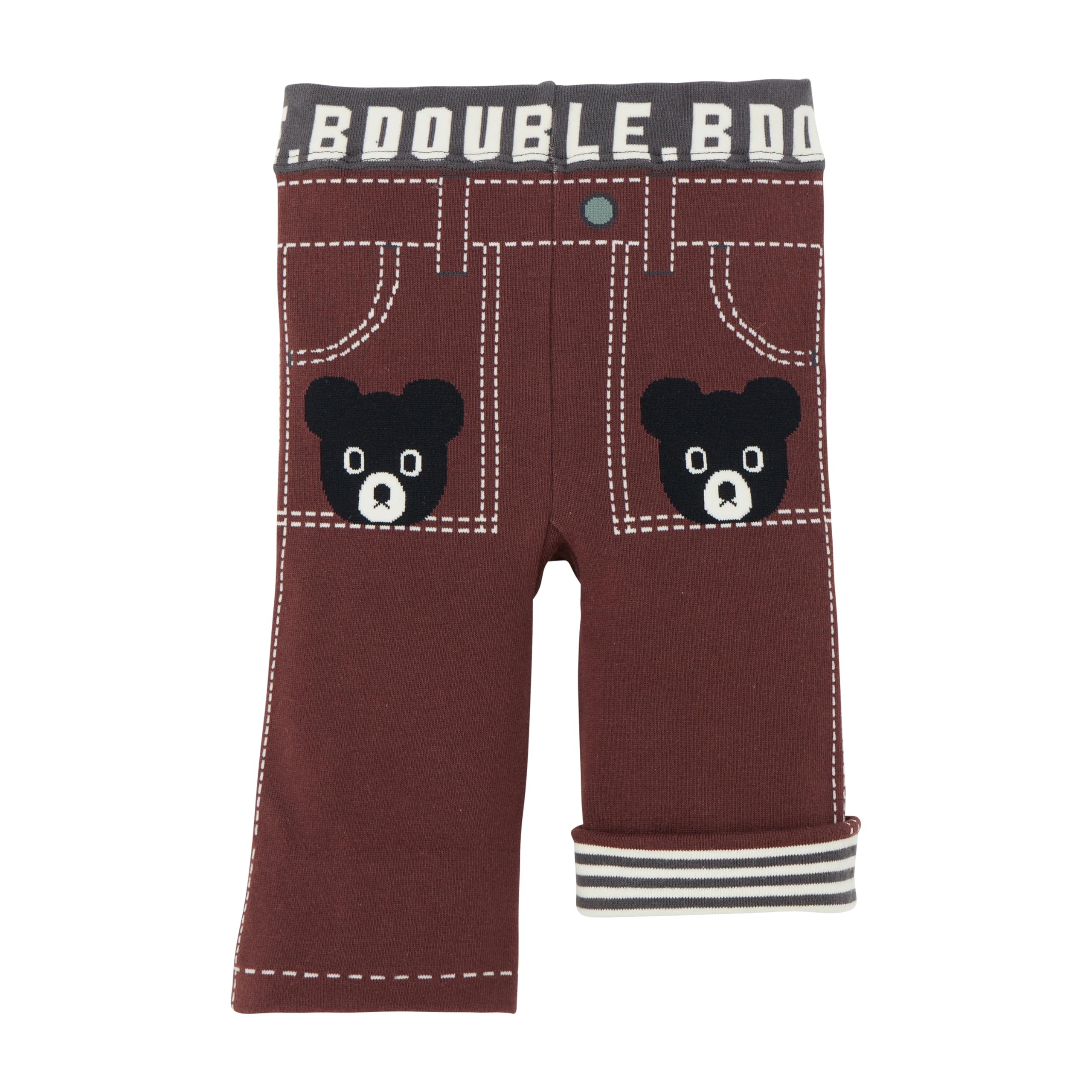 

MIKI HOUSE Double B Cropped Leggings, Bear Design, Made in Japan, for Boys and Girls, Baby & Kids, 90cm, Brown, 63-9801-144
