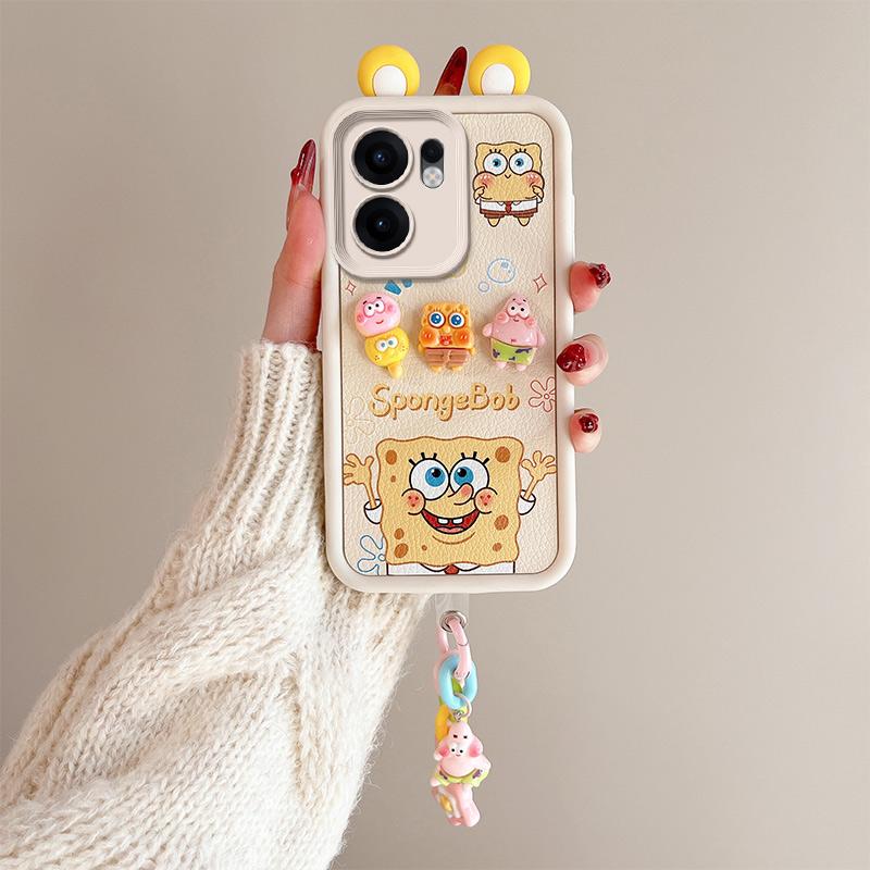 KEYSION Urocze Uszy Kreskówkowe 3D Etui dla OPPO Reno13 F 5G z Bransoletką Miękkie Silikonowe Wstrząsoodporne Etui na Telefon dla OPPO Reno 13F 5G