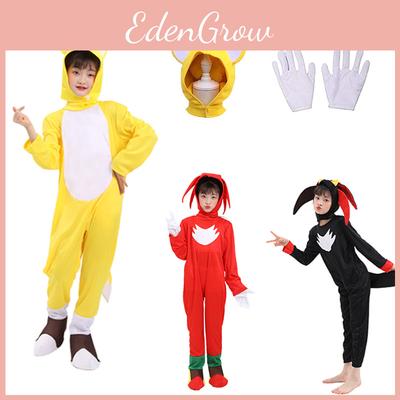 Kids Deluxe Sonic The Hedgehog Costume Jumpsuit Cosplay Onesies