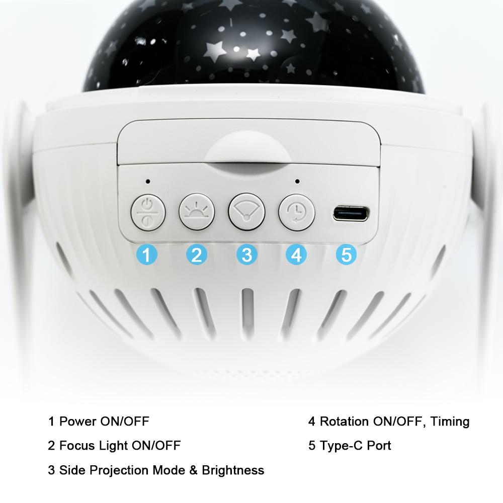 Galaxy Projector Moon lamp-Baby Night Light Star Planetarium Projector 7 In 1 Constellation