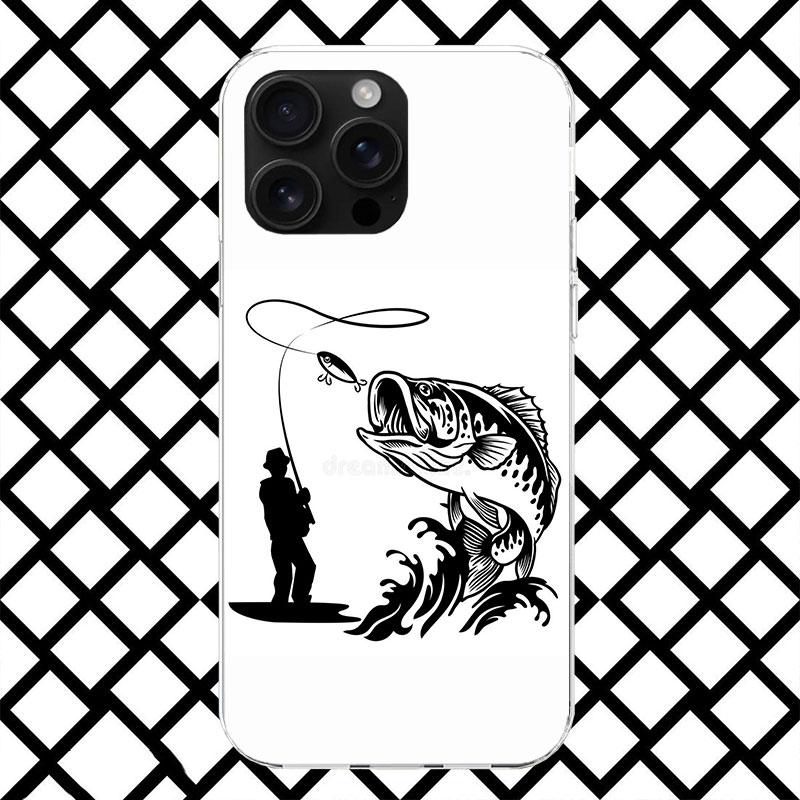 

Hunting Fishing Man Phone Case for iPhone 17 Air 16 16E 15 14 Plus 13 Mini 12 11 Pro Max 7 8 + SE 2020 Soft Cover Fundas 17 Air iPhone 12 Pro Max