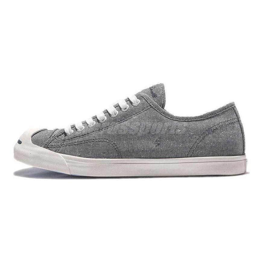 Converse Jack Purcell LP L/S Pohodlné Jednoduché Plátěné Boty s Nízkým Svrškem Pánské tenisky Šedé 154147C