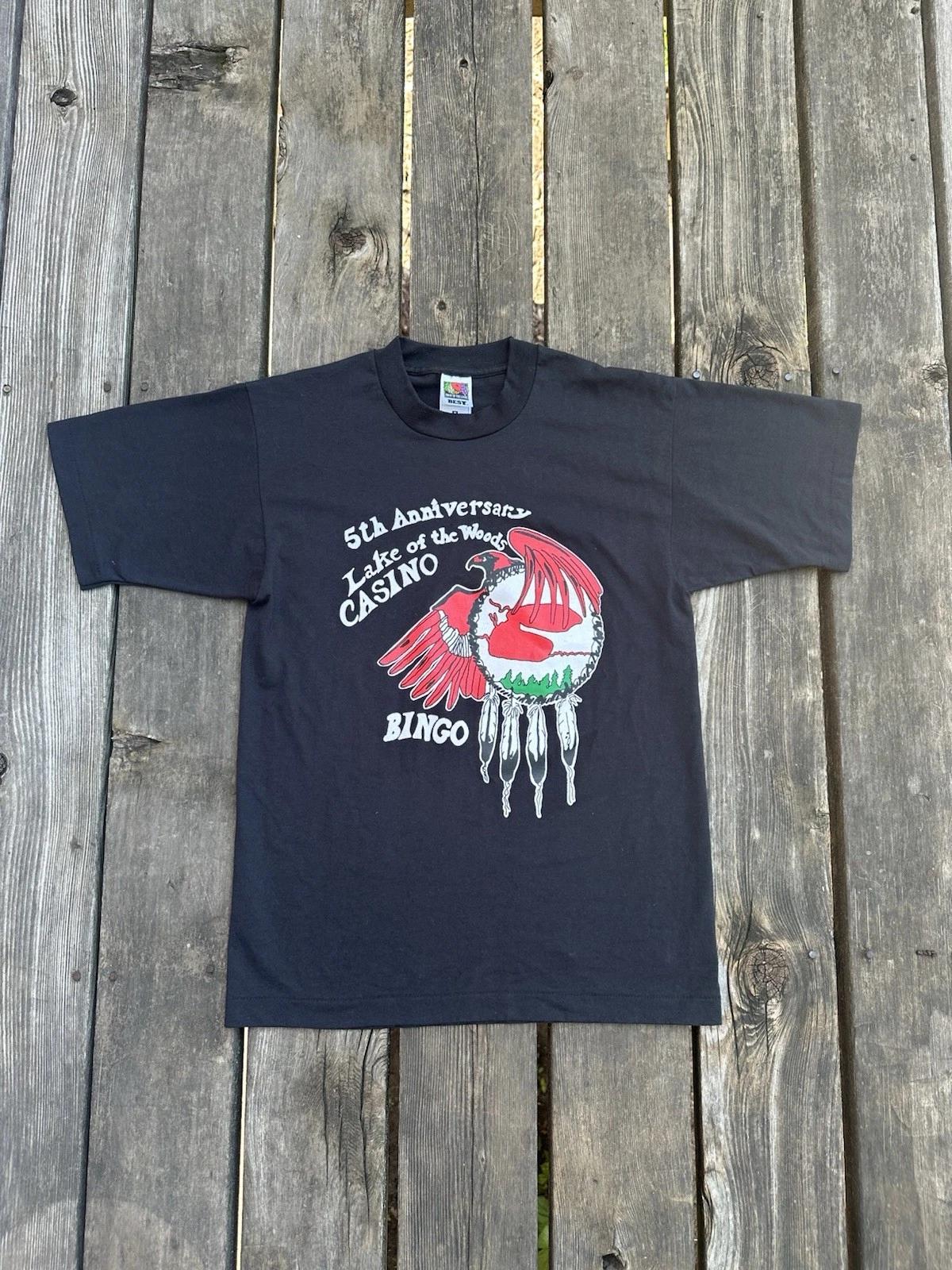 Vintage Lake Of The Woods Casino T Shirt Men’s Medium Bingo Minnesota XL