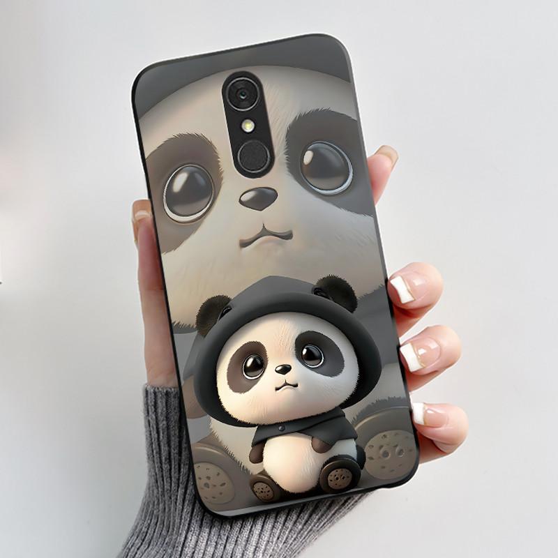 For LG Q7 Plus Q7+ Q7a Phone Case Luxury Cute Love Rabbit Funny Soft Silicone Black TPU Protective Cover For LG q7 LM-Q610 Case