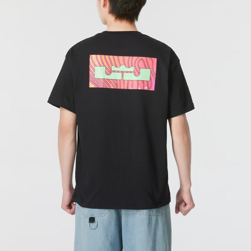 Nike Logo Print Loose Casual Running Fitness Training Comfortable Breathable Crew Neck Short Sleeve T-Shirt Men Tops Black FV8407010