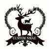Enchanting Custom Heart Shaped Deer Metal Wall Art for Home Outdoor Decor Lovely Gift