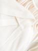 Double-Layer Lace Applique Comfortable Pleated U-Neck Long-Sleeve Feminine Waist-Slimming T-shirt