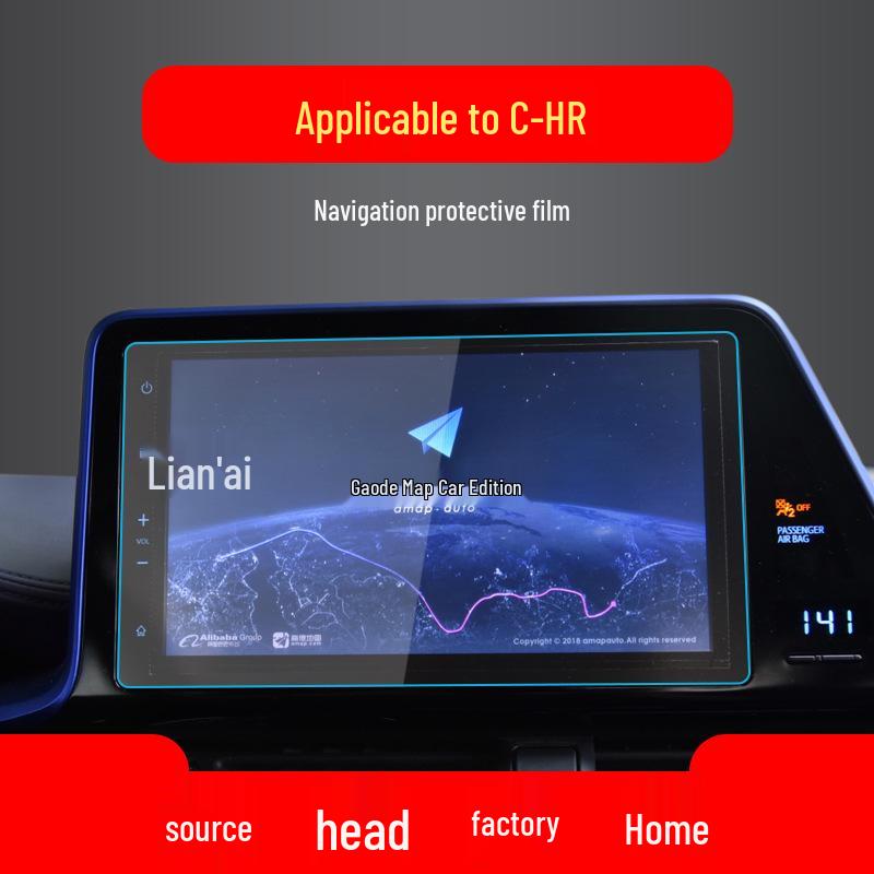Película Protectora de Pantalla de Vidrio Templado para Navegación Toyota C-HR para 24 Modelos – Accesorio para la Consola Interior