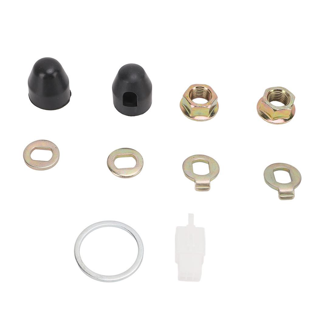 Steel Bicycle Hub Motor M14 Nuts Washer Kit with 14mm Shaft for Electric Bikes Scooters