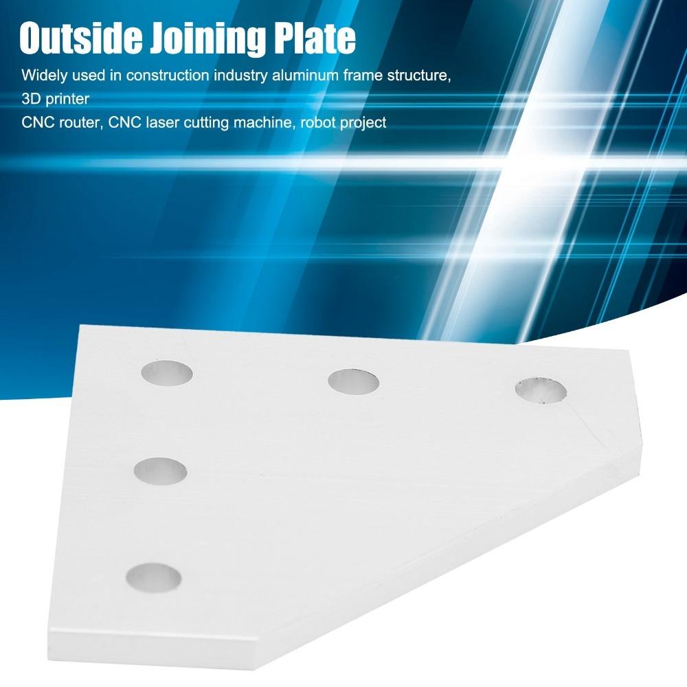 4pcs Outside Mounting Aluminum Extrusion Connector Joining Plate Outside 3D Printer Frame