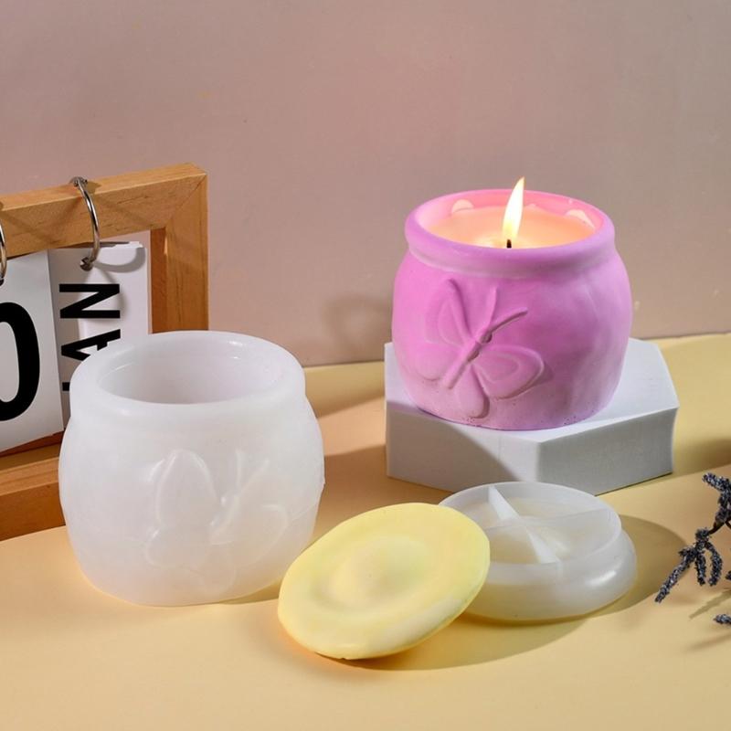 Multi Purpose Silicone Container Mold Unique Silicone Butterfly Storage Jar Mold for DIY Enthusiasts and Art Classes