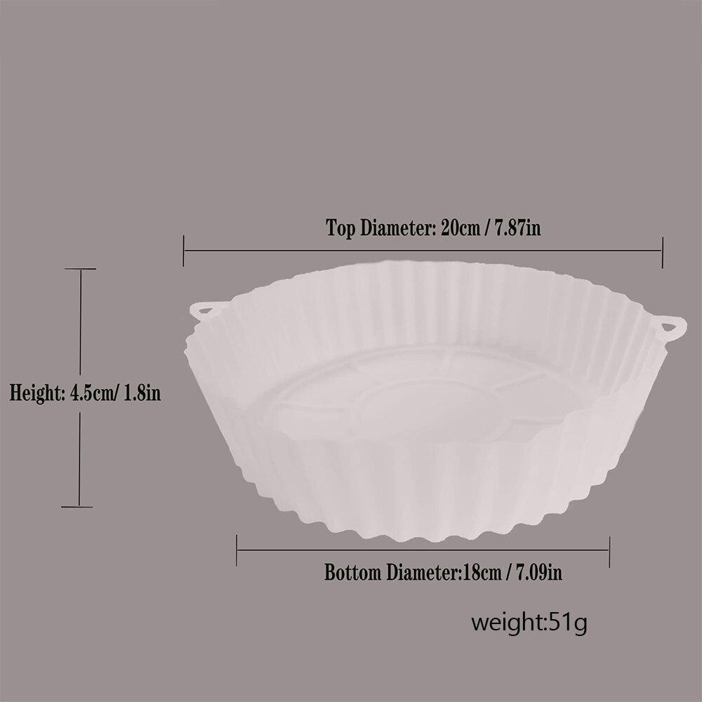 Silicone Mat Accessories Round Airfryer Inserts Heat Resistant Baking Pot Reusable Air Fryer Basket Liners