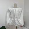 C S In The Room Stripe punChIng Strap Flare blouSe 3Color C