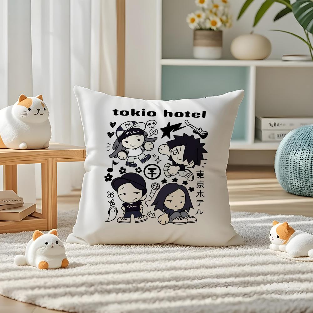 Rock Band TTokios HHotels Kissenbezug Seidig elegant Komfort Schlafsofa Verdeckter Reißverschluss
