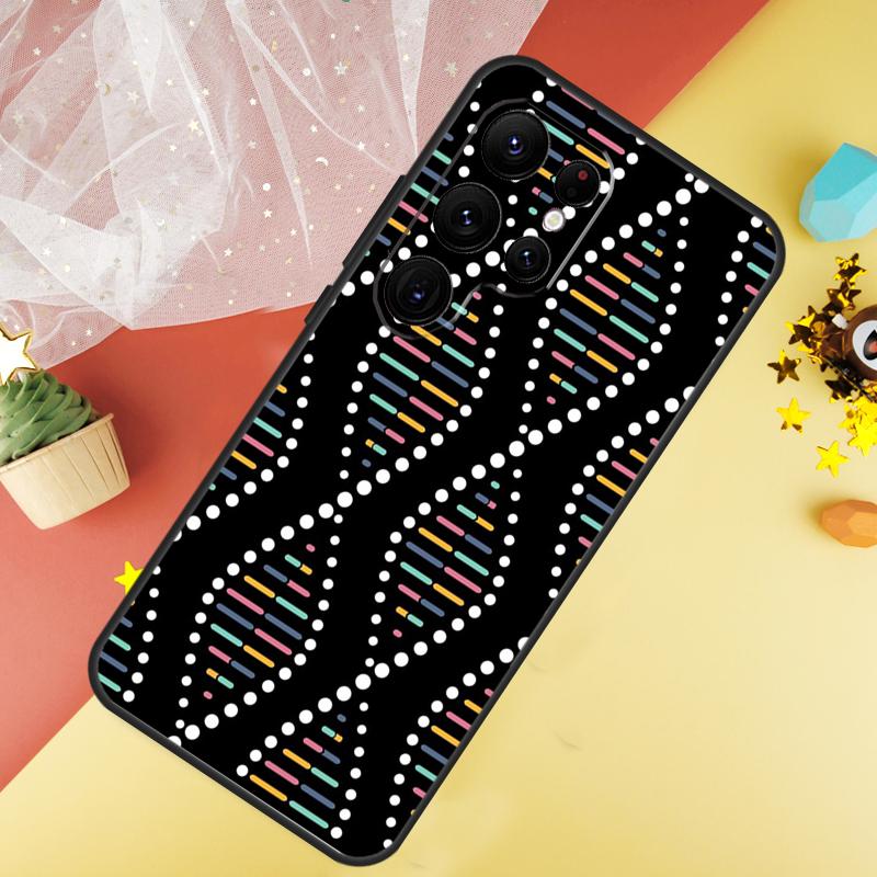 Retro DNA Science Illustration Phone Case For Samsung Galaxy S25 FE S23 S21 S20 S22 S24 S26 Ultra S10 S26 Plus Cover Coque