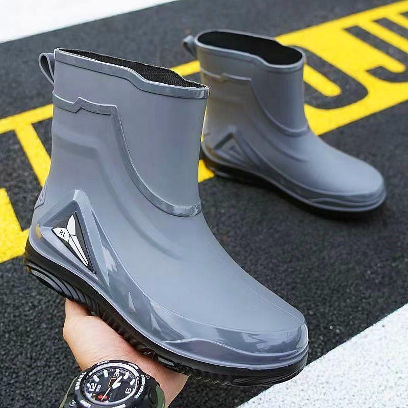 Men's Waterproof Low Top Rubber Shoes And Rain Boots
