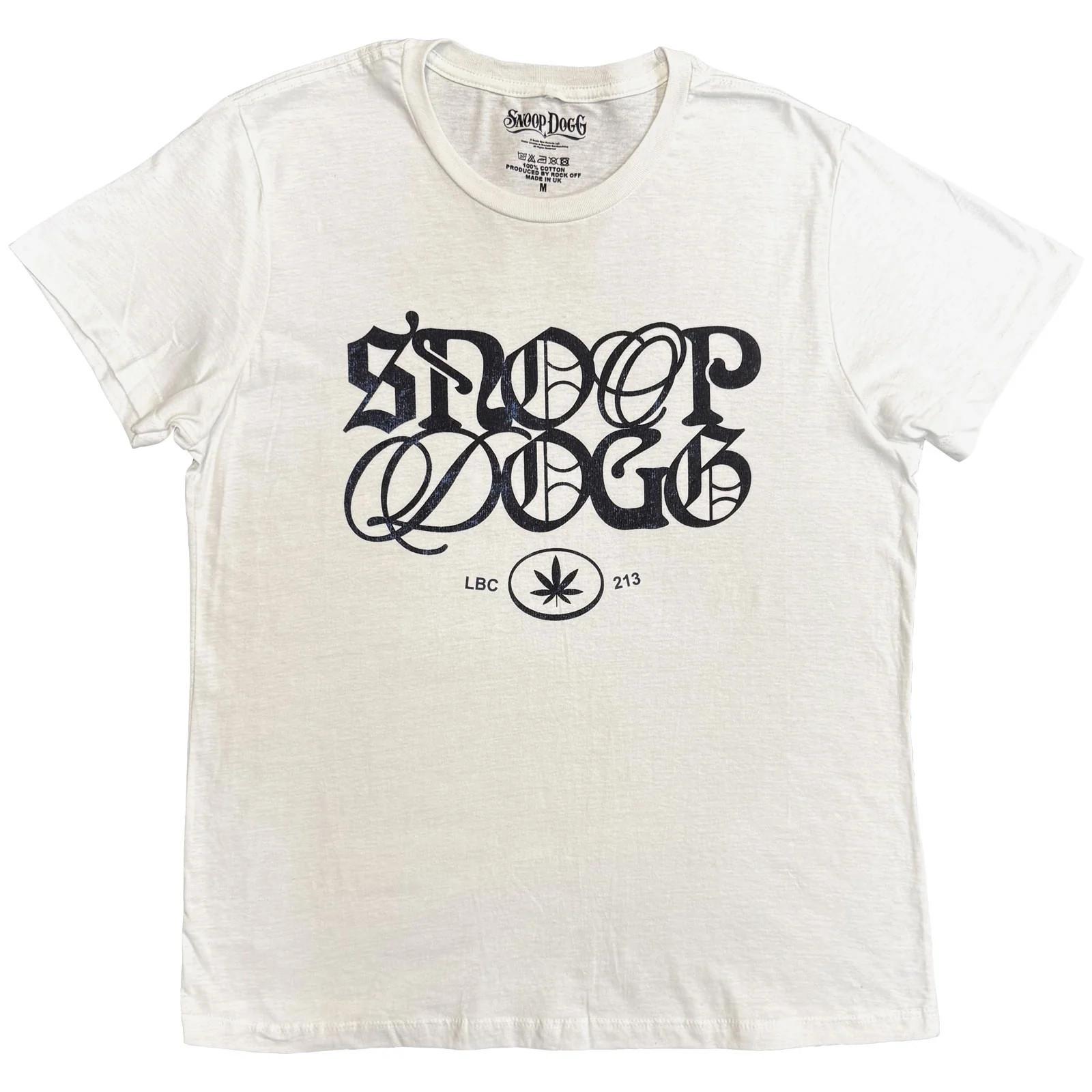 Snoop Dogg T-Shirt: Lettering Mash Up (White) OFFICIAL NEW XXXL