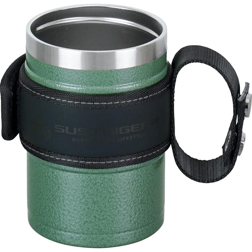 Wahei Freiz Cold Can Cooler 350ml Green Can also be used as a Tumbler Comes with a Handle Belt For Commuting to Work or School Outdoors SustiGear
