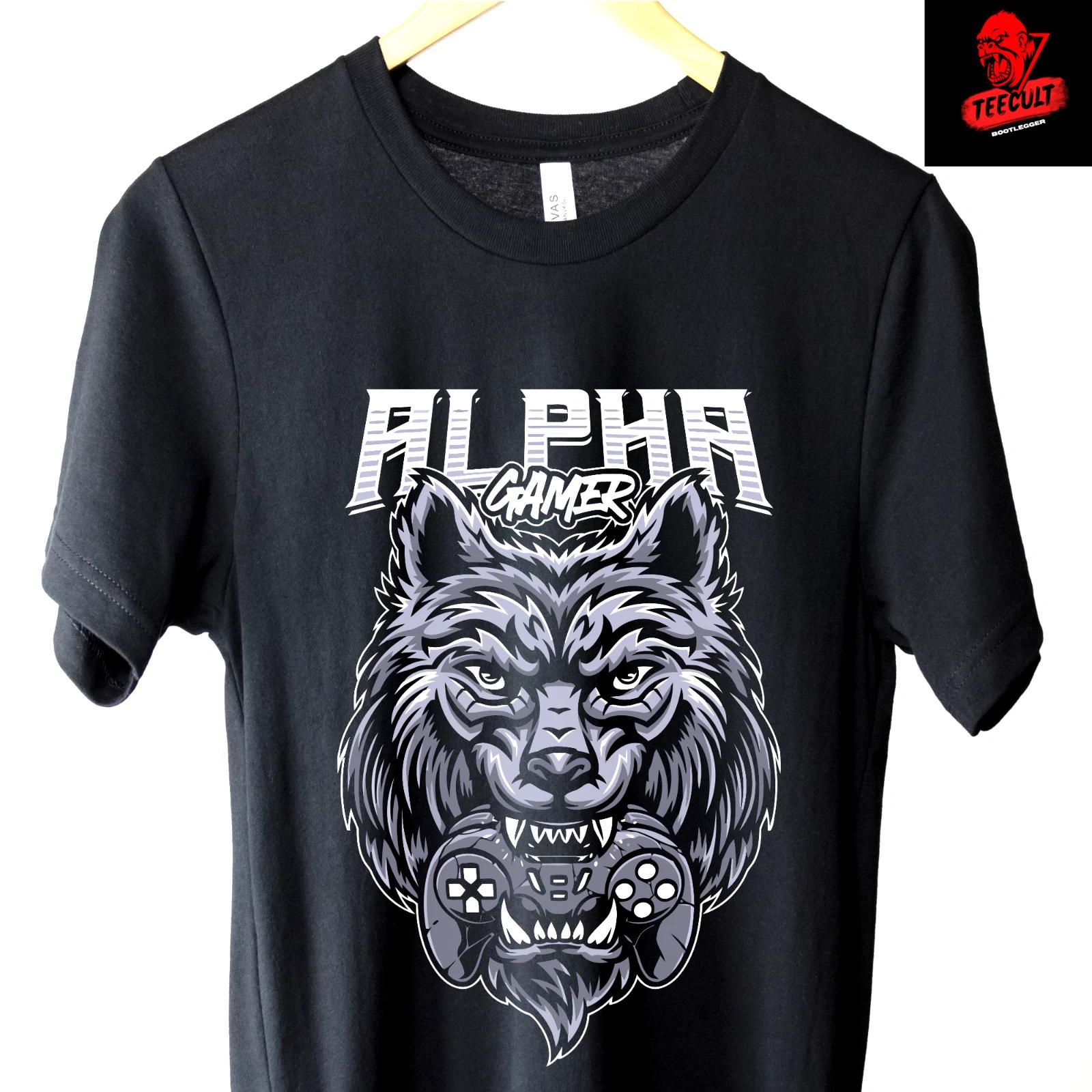 Men s and Women s T-shirts ALPHA GAMER WOLVES Tee | Unisex Heavy Cotton XL