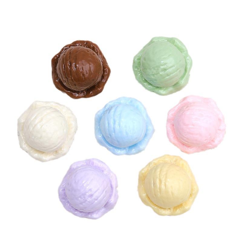 DIY Resin Ice Cream Accessories for Hairpins and Shoe Decoration