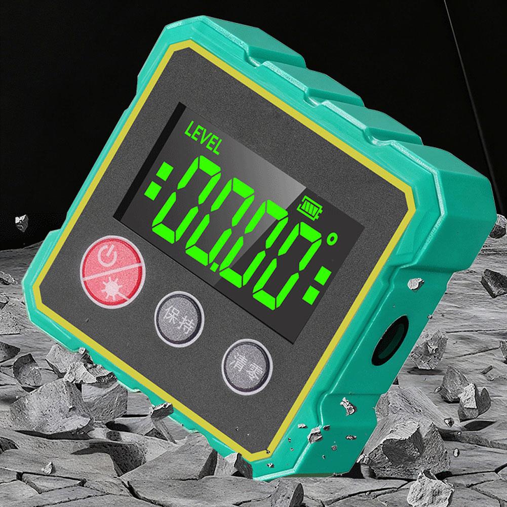 Magnetic Digital Angle Finder with Electronic Laser Gauge Ruler 360° LCD Electronic Protractor Mini Inclinometer Measuring Tool