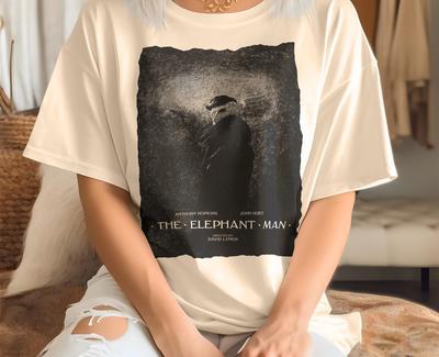 L'Uomo Elefante V16 Maglietta Naturale poster film retro vintage Cotone Uomo Donna regalo presente