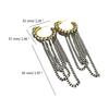 Punk Long Tassels Earrings Exaggerated Chain Ear Hooks for Women Man C-shape Hoop Earrings Ear Loop Fashion Ear Jewelry
