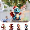 Festive Christmas Dragon Car Ornament Acrylic Material Cartoon Style Multiple Colors Automotive Interior Decor