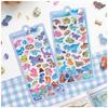 1/4 Pcs Colorful Dinosaur World Cartoon 3D Relief Stickers Scrapbooking Diy Journal Cute Stationery Sticker School Gift