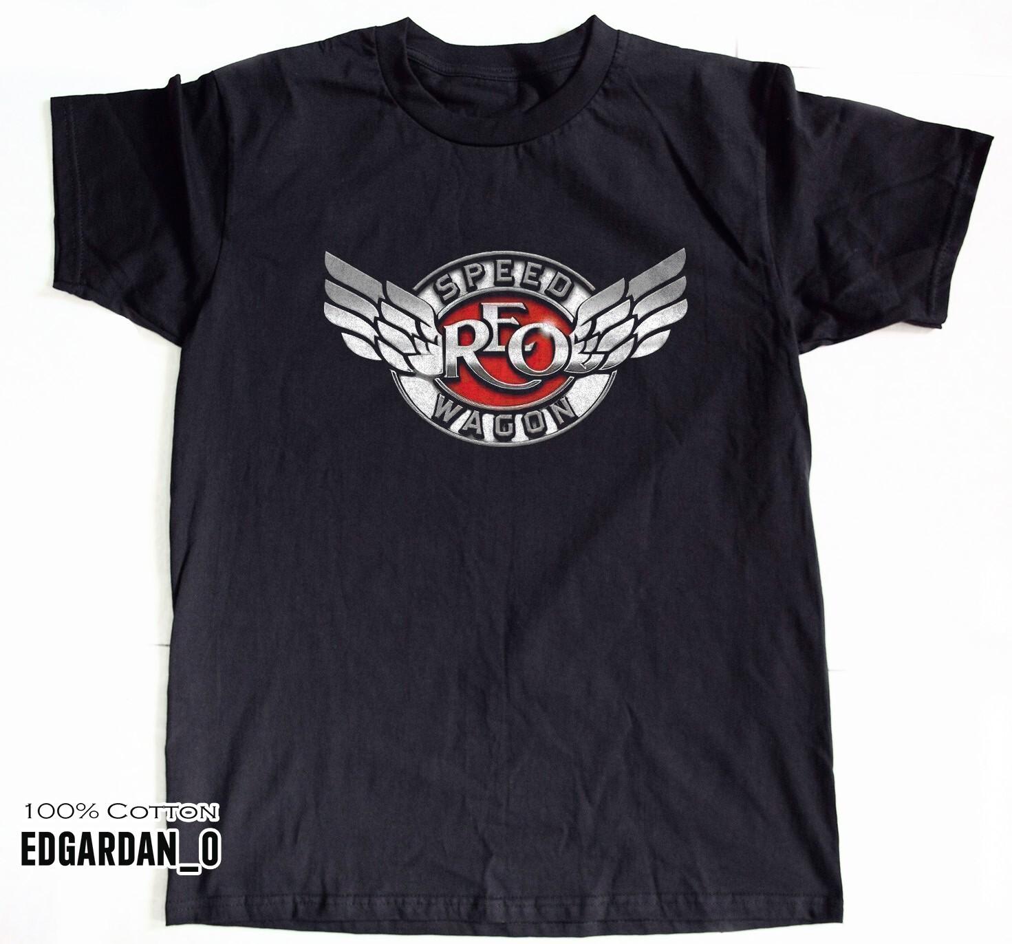 REO Speedwagon Logo Band Vintage Black Unisex T-shirt Size S-5XL M