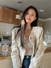 Chic Retro Style Fragrant Short Jacket for Women - Early Autumn 2023, Loose Slimming Long Sleeve Cardigan