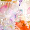 Decorative Butterfly Flower Sticker Handmade Ice Crystal Collage Decals  Hand Account