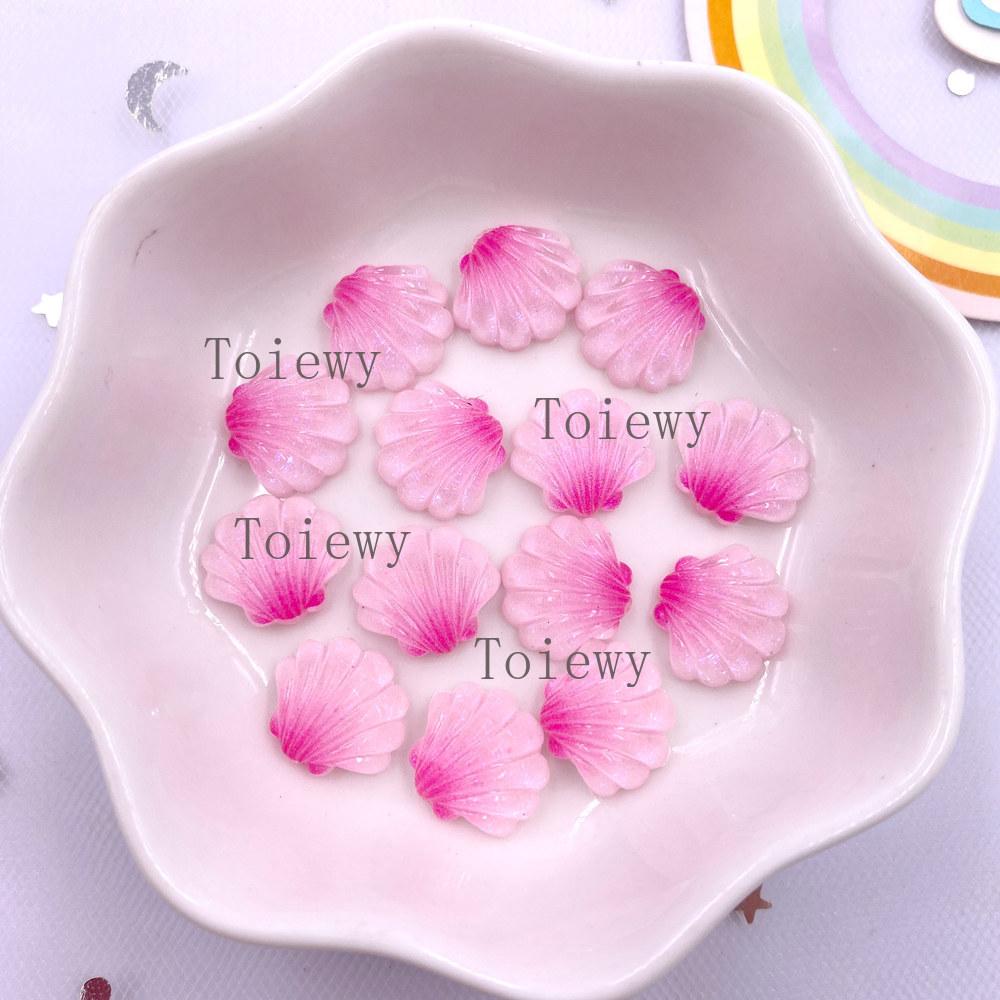 50pcs Resin Mini Colorful Mermaid Tail Shell Starfish Seahorse Conch Flatback Rhinestones Figurine Nail Art DIY Scrapbook Crafts