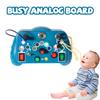 Montessori Busy Board Senzorické hračky Kreslený s LED světlem ON OFF Ovládací panel Přenosná elektrická puzzle hračka pro 2-4 roky