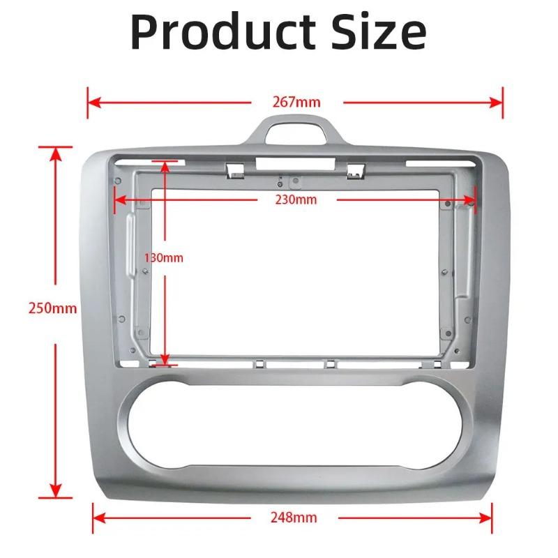 9" 2 Din Car Radio Fascia Panel Dash Mounting Frame For Ford Focus 2 MK2 2004 - 2011 Mounting Installation Trim Kit Frame Bezel