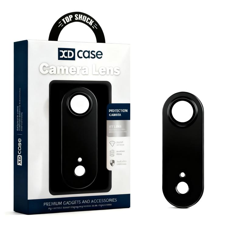 XDcase Armor Full-Coverage Frosted Metal Camera Lens Ring Film For iPhone Air чёрный