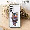 Cute Owl  phone Case For Samsung S26,25,24,21,22,23,30,20,Ultra,Plus,Fe,Lite Black Soft Cover
