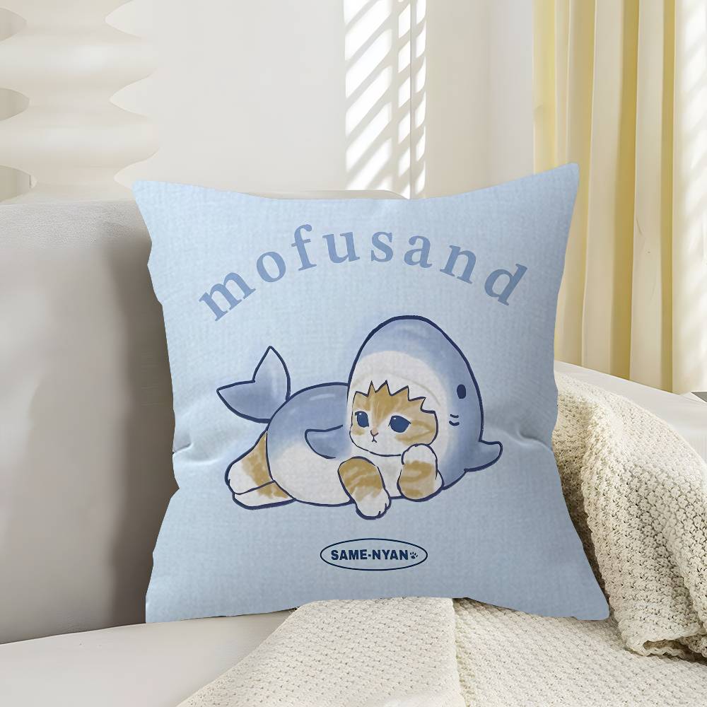 M-Mofusand-Cat Pillow Cover for Bedroom Room and Living Room Sofa Decorative Cushion Cover