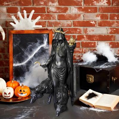 Hekate Niktipolos Statue Magie Griechische Göttin Hexe Figur Lichtbringer oder Morgenstern Harzskulptur für Heimdeko