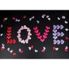 AKOAK 100 Pcs Love Heart Shaped Sponge Petals Handmade DIY Petal Birthday Table Wedding Party Supplies Decoration (Rose red)