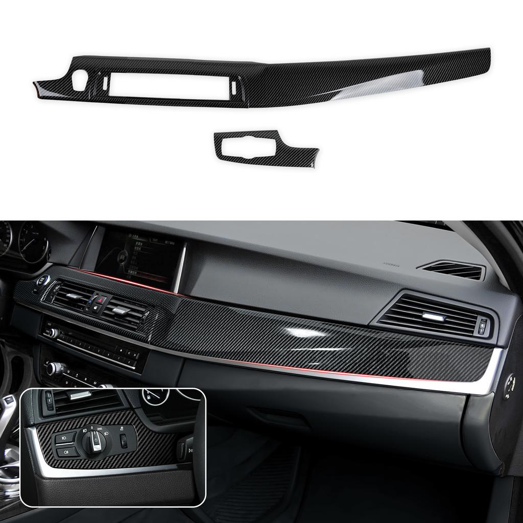 WDV25 For BMW 5 Series F10 F11 (2010-2016) Trim Accessories. Car Center Console Dashboard Gear Shift Panel. Carbon Fiber ABS Sticker.