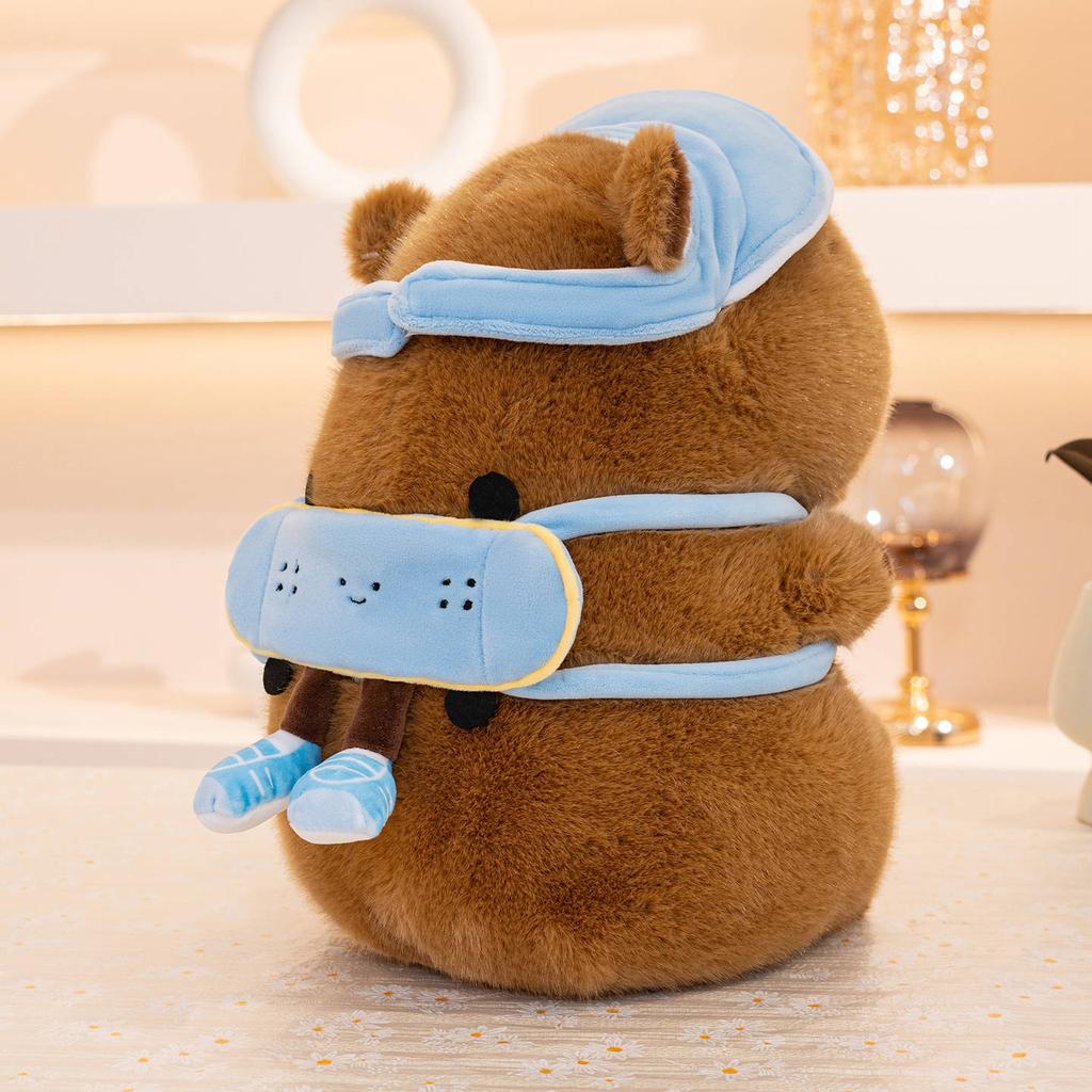 Sports Capybara Plush Toy Football Skateboard Backpack Kapibara Mall Boutique Pillow