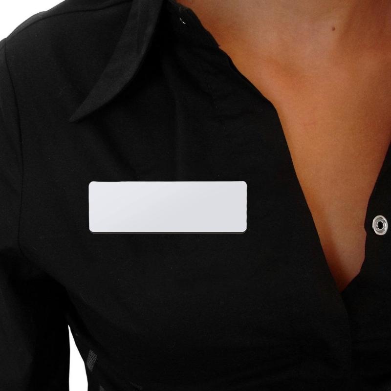 8Pcs Blank Name Badge with Pin for Heat Transfer Unfinish Name Badges with Pin Sublimation Name Badges for Offices