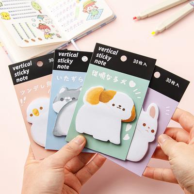 30 Kartek/Opakowanie Kreskówkowe Karteczki Samoprzylepne Kawaii Pingwin Świnia Niedźwiedź Kot Notatniki Naklejki Prezenty dla Uczniów Artykuły Papiernicze Artykuły Szkolne i Biurowe