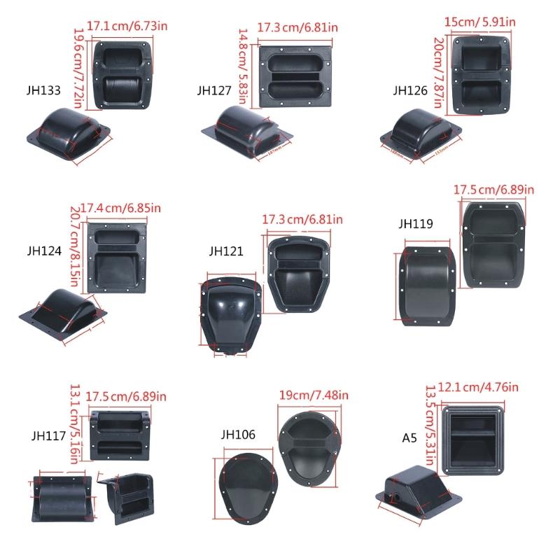 Recessed Speakers Box Cabinet Handles, Enhances ABS Pulls for Portable Sound Systems and Accessories